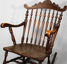An antique rocking chair