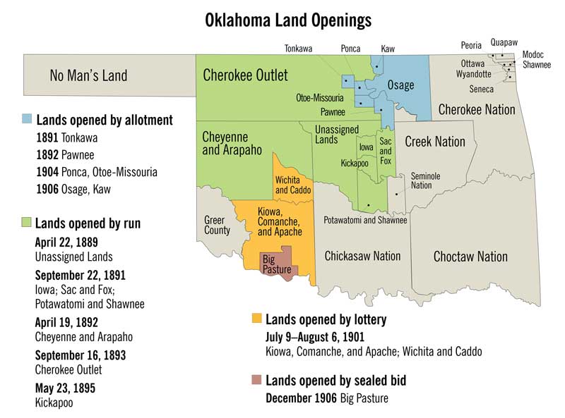 Oklahoma Land Openings Map