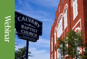 Calvary Baptist Church sign and building.