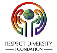 Cupped hands holding a globe. This is the Respect Diversity logo.