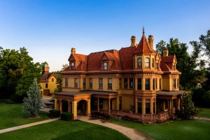 The Henry and Anna Overholser Mansion front entrance