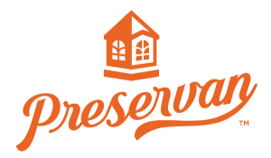 A stylized cupola, with the word "Preservan."