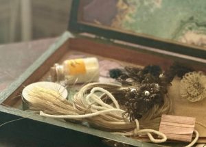 Flowers made of hair