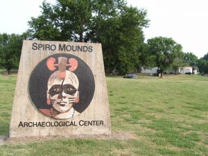 The sign at the Spiro Mounds Archaeological Center