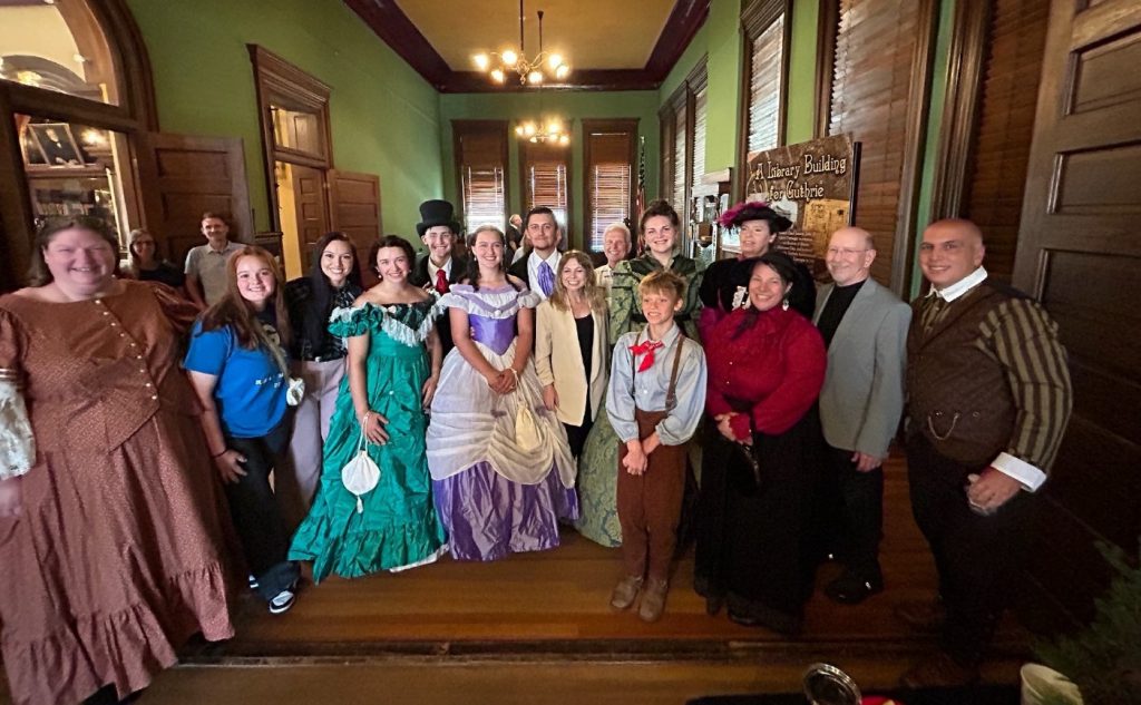 Carnegie Library during Territorial Christmas