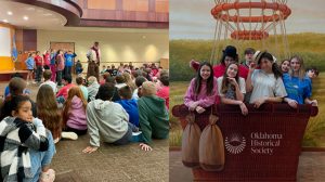 Children gathered at the Oklahoma History Center.