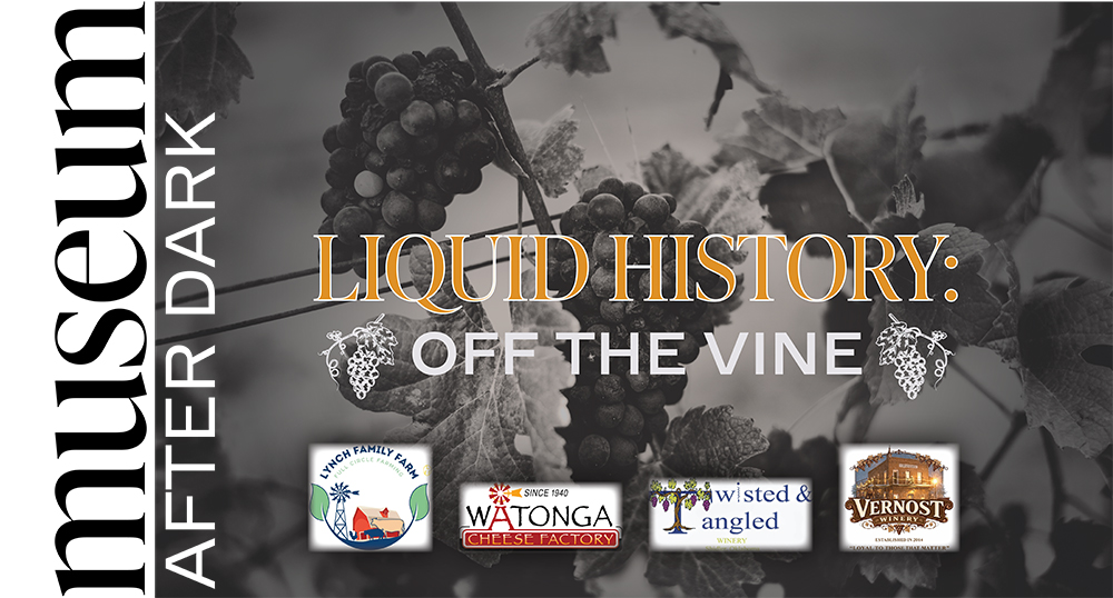 Grapes growing on the vine and sponsor logos