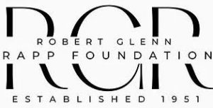 Large letters RGR represent the Robert Glenn Rapp Foundation.