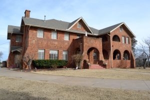 Two story brick home of W. M. Slaughter in Oklahoma City.