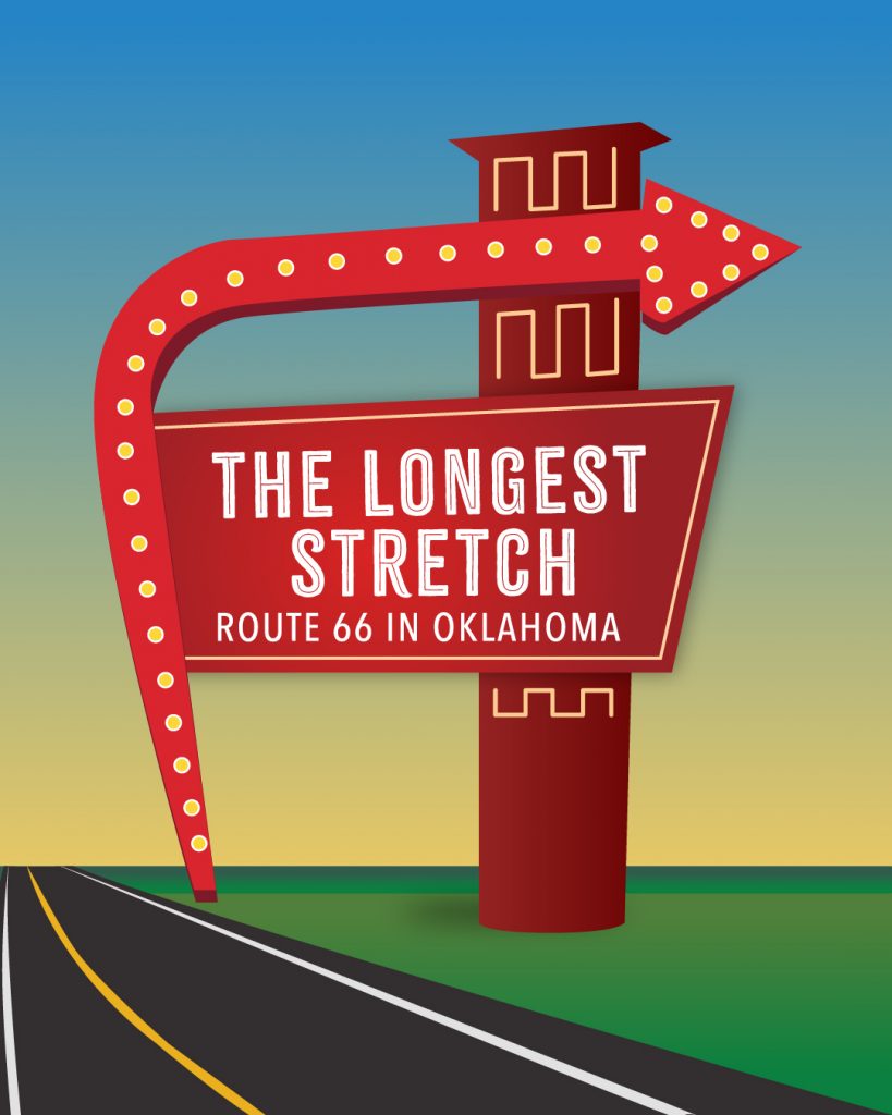 A digital illustration of a hotel style sign at the side of a highway with a large blinking arrow.