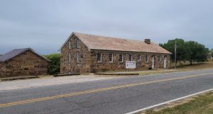 The Fort Gibson Commissary stone building.
