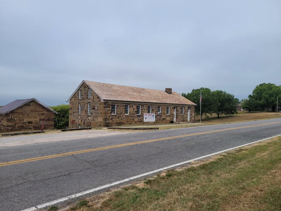 The Fort Gibson Commissary stone building.