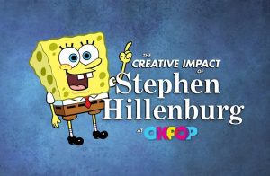 Spongebob Squarepants, an animated character, holds his finger aloft.