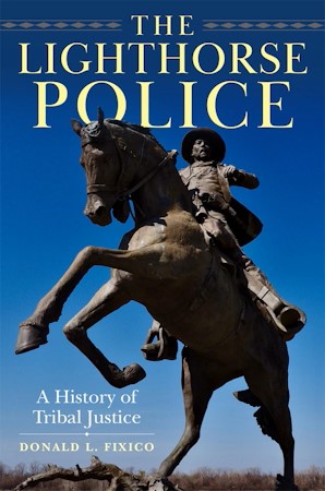 A book cover for "The Lighthorse Police" depicting a bronze sculpture of a Lighthorseman on horseback.