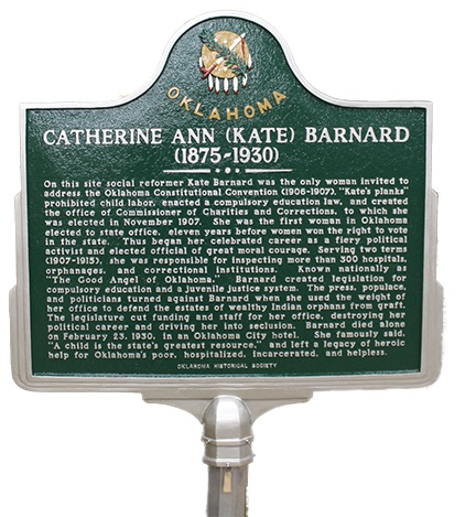 An historical maker for Catherine Ann (Kate) Barnard.