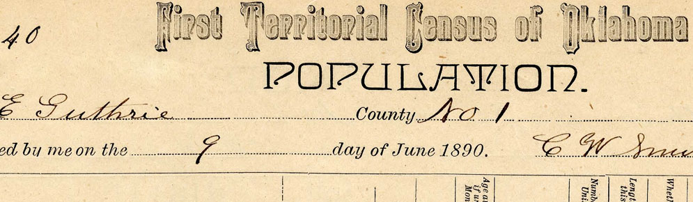 1890 Census | Oklahoma Historical Society