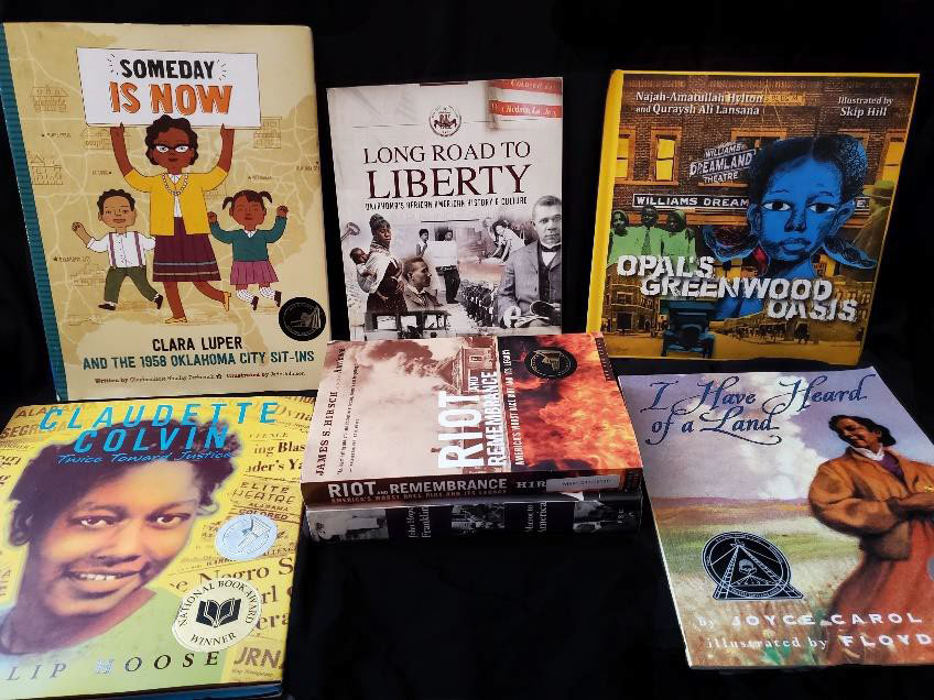 A collection of books included in the trunk.