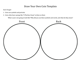 Thumbnail of draw your own coin activity sheet